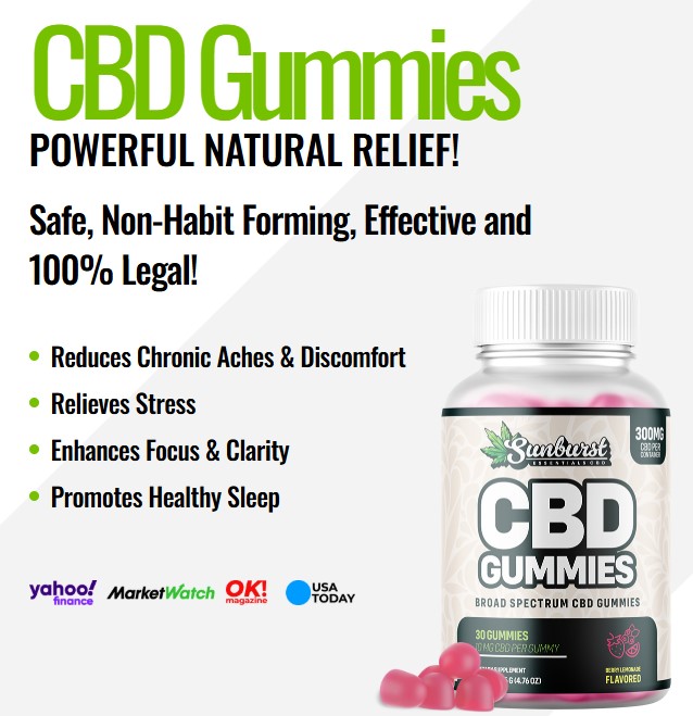 SunBurst CBD Gummies | Official Website | Broad Spectrum 300mg